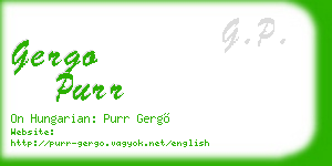 gergo purr business card