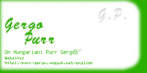 gergo purr business card